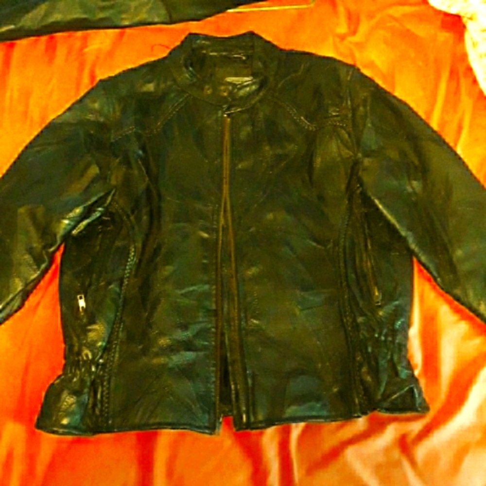 COPY - Vintage Leather Quilted Jacket Womens Small